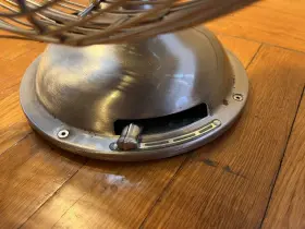90408 Hunter Vintage Table Fan All Metal 3 Speeds Silver Tested #3