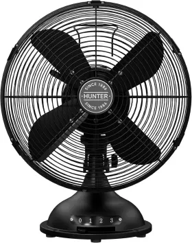97314 Hunter New-classic D12 Matte Black Portable Desk Fan- Free Shipping