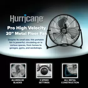 736476 Hurricane Pro 20 Inch 3 Adjustable Speed High Velocity Fan Black For Parts #2