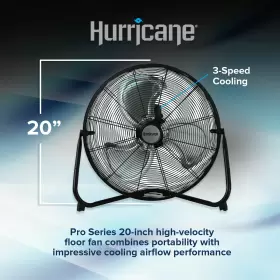 736476 Hurricane Pro 20 Inch 3 Adjustable Speed High Velocity Fan Black For Parts #3
