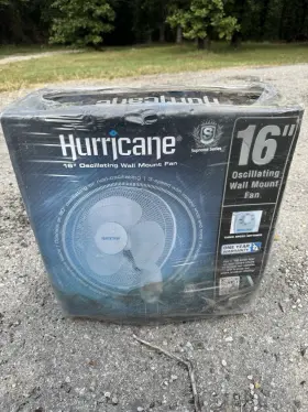 736505 Hurricane Classic Oscillating Wall Mount Fan 16 Inches New In Box