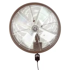 Hydromist 840126300291 Oscillating Wall Mounted Outdoor-rated Fan 3-speed Control Cord Alum