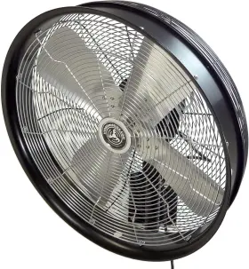 Hydromist 840126300451 Oscillating Wall Mounted Outdoor-rated Fan 3-speed Control On Cord