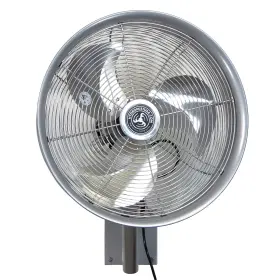 Hydromist 840126300529 Oscillating Wall Mounted Outdoor-rated Fan 3-speed Control On Motor