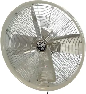 F10-14-007 Hydromist Oscillating Wall Mounted Outdoor-rated Fan 24 Inch White