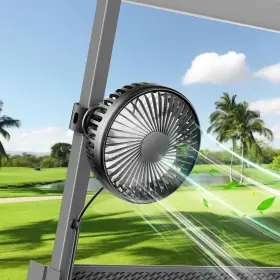 F2-mag2s Icarmount Golf Cart Fan 3 Speeds Personal With 1.4m Usb Cord Adjustable Strap Magne