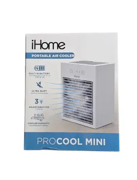 Ihome 850071317190 Portable Air Cooler Procool Mini Ultra Quiet With Adjustable Mist Control