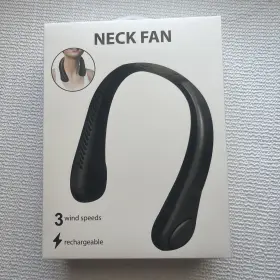 Ij10617-dt Ijoy Rechargeable Wearable Neck Fan Black 3-speed Portable Cooling