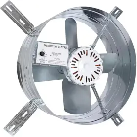 Iliving 313031432420 14 Inch Single Speed Gable Mount Attic Ventilator Window Fan In Gray With Adjusta