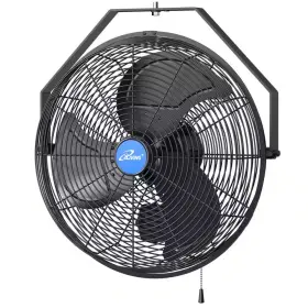 Iliving 445010457438 14 Inch 3 Speed Wall Mount Outdoor Waterproof Fan Pull Chain Steel Air