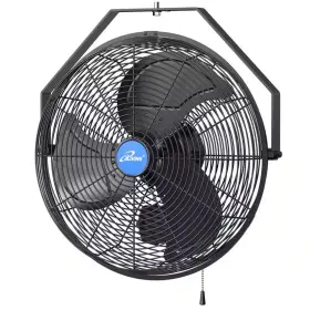 Iliving 445025294233 18 Inch 3 Speed Wall Mount Outdoor Waterproof Fan Black Misting Steel