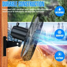 Iliving 850028393512 18 Inch Outdoor Oscillating High Velocity Wall Fan With 4150 Cfm Heavy Du #3