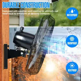 4750 Iliving 850028393529 20 Inch Outdoor Oscillating High Velocity Wall Fan With Cfm Heavy Duty Weath #3
