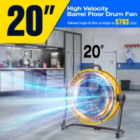 5703 Iliving 850028393574 20 Inches Cfm Heavy Duty High Velocity Barrel Floor Drum Fan With Dc Bru #2