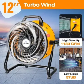 1139 Iliving 850028393925 12 Inch Low Noise Turbo Fan Cfm 3-speed Portable Air Circulator For Off #2