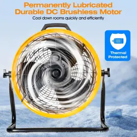 4019 Iliving 850028393949 18 Inch Low Noise Turbo Fan Cfm 3-speed Portable Air Circulator For Shop #3