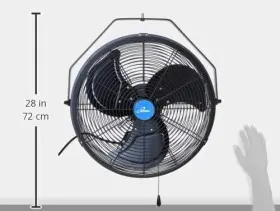 Ilg8e18-15 Iliving 18 Inch Wall Mounted Variable Speed Indoor/outdoor Weatherproof Fan #2