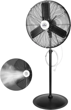 Ilg8p30m Iliving 30 Inch Pedestal Outdoor Oscillating Fan With Misting Kit 30-inch Black