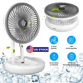 Imountek 717971907367 Ultra Quiet Table Fan Battery Operated Auto Oscillation Foldable For Travel
