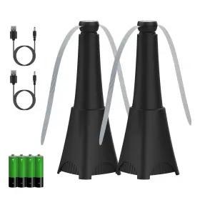 Imountek 737547593565 2 Pack Portable Reflective Fly Repellent Fan Rechargeable Battery Powered Table