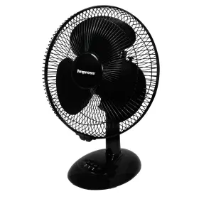 Impress 636555997139 12 Inch 3 Speed Oscillating Table Fan In Black