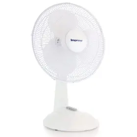 Im-712w Impress 12 Inch 3 Speed Oscillating Table Fan In White