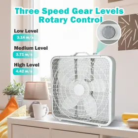 Infinipower 840166263822 20 Inch Box Floor Fan 3-speed Cooling With Aerodynamic Shaped Blades Co #2