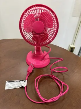 F-0610 Intertek Cdf-6 Clip-on/desk Electric Fan 2 Speed 3 Blade Pink 6 Ft Cord #3
