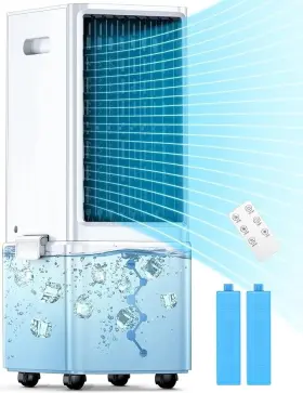 Jdac69r Intertek Skyice 3-in-1 Windowless Swamp Cooler With 2.4 Gal Detachable Water Tank - White