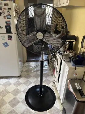 Momf-isf249 Intertek 24 Inch Oscillating Pedestal Fan 3 Speed Adjustable Heavy Duty Garage Ventilation