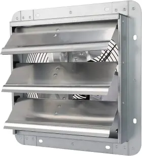 Ipower 810000177769 10 Inch Shutter Exhaust Fan Aluminum High Speed 1630rpm 705cfm