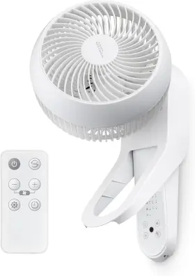 500335 Iris Usa Woozoo Wall Fan With Remote Oscillating Air Circulator 3 Speeds