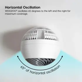 Iris 762016483313 Usa Woozoo Fan With Remote Oscillating Desk Table Air Circula #3