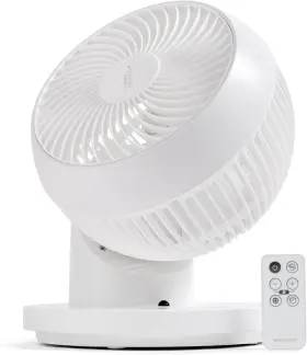 Pcf-360ac Iris Usa Woozoo Desk Fan With Remote 360 Oscillating Table Air Circulator 3 S