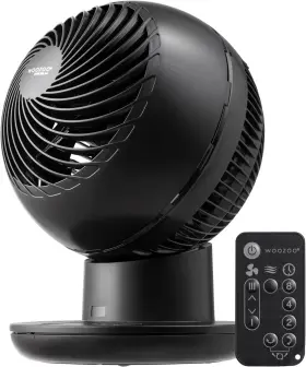 594416 Iris Usa Woozoo Desk Fan With Remote Oscillating Table Air Circulator 8 Speeds