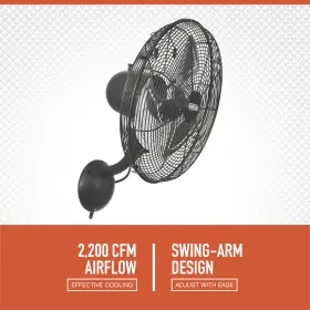 3417792 Ironton Oscillating Wall-mount Garage Fan 14 Inch 2200 Cfm #2