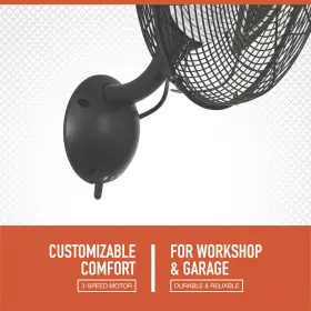 3417792 Ironton Oscillating Wall-mount Garage Fan 14 Inch 2200 Cfm #3