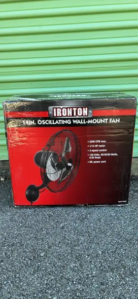 Few35-d2 Ironton 14 Inch Oscillating Wall Mount Fan