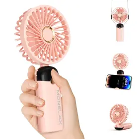 Jancane 797465331885 Portable Handheld Mini Fan Usb Rechargeable Fodable Pink