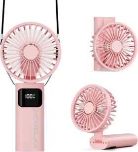 Jancane 797507349687 Portable Handheld Fan Usb Rechargeable Foldable Mini Personal Small Pink