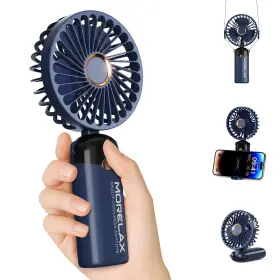 F315blue Jancane Portable Handheld Mini Fan Usb Rechargeable Fodable Blue