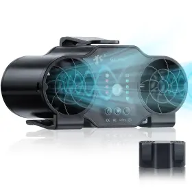 Fan-123 Jhzwd Dual Vents Powerful Portable Waist Clip On Fan For Shirt 12000mah Reversiabl