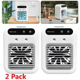 Jia5377 735541320217 2x Portable Air Cooler Fan Mini Conditioner Personal Cooling Humidifier