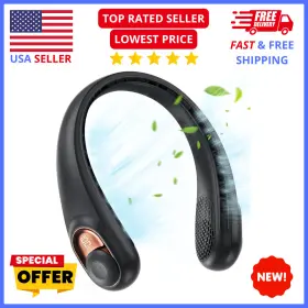 Jiage-bf5200 Jiage Bladeless Neck Fan Hands-free 360 Cooling 5200mah 3 Speeds Quiet