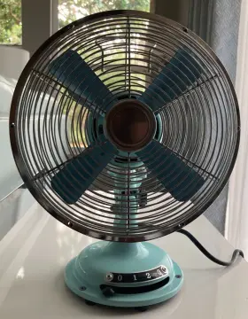 Sfdr0-200bptp Jiangmen Keye Appliances Metal 12 Inch Table Fan 3 Speed Retro Mint Oscillating