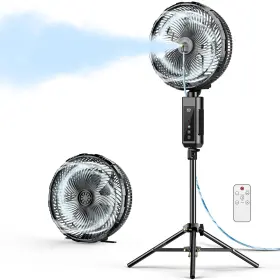 Jinlicte 763344545544 Misting Fan Portable 20000mah 12-inch Outdoor For Patios Outside
