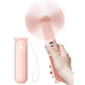 Jisulife 778957064795 Handheld Fan With 4500 Mah Powerbank Max 37 Hours Runtime Pocket