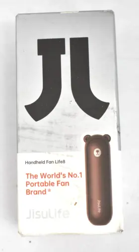 Jisulife 850056802017 5 Inch Personal Fan Brown Finish W 2000mah Battery Built In Flashlight