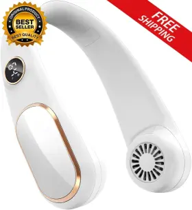 Jisulife 850072382142 Portable Neck Fan Gray