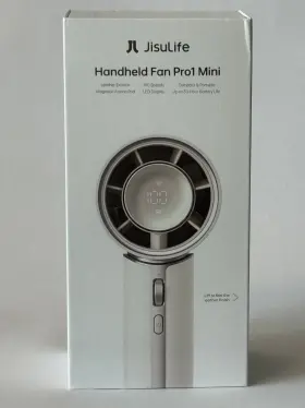 F8pmtjs3m Jisulife Pro1 Mini Handheld Fan Snow White Led Display Compact 30-hour Battery
